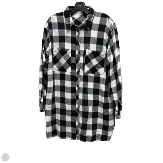 Top Long Sleeve By Ee Some In Checkered Pattern, Size: S