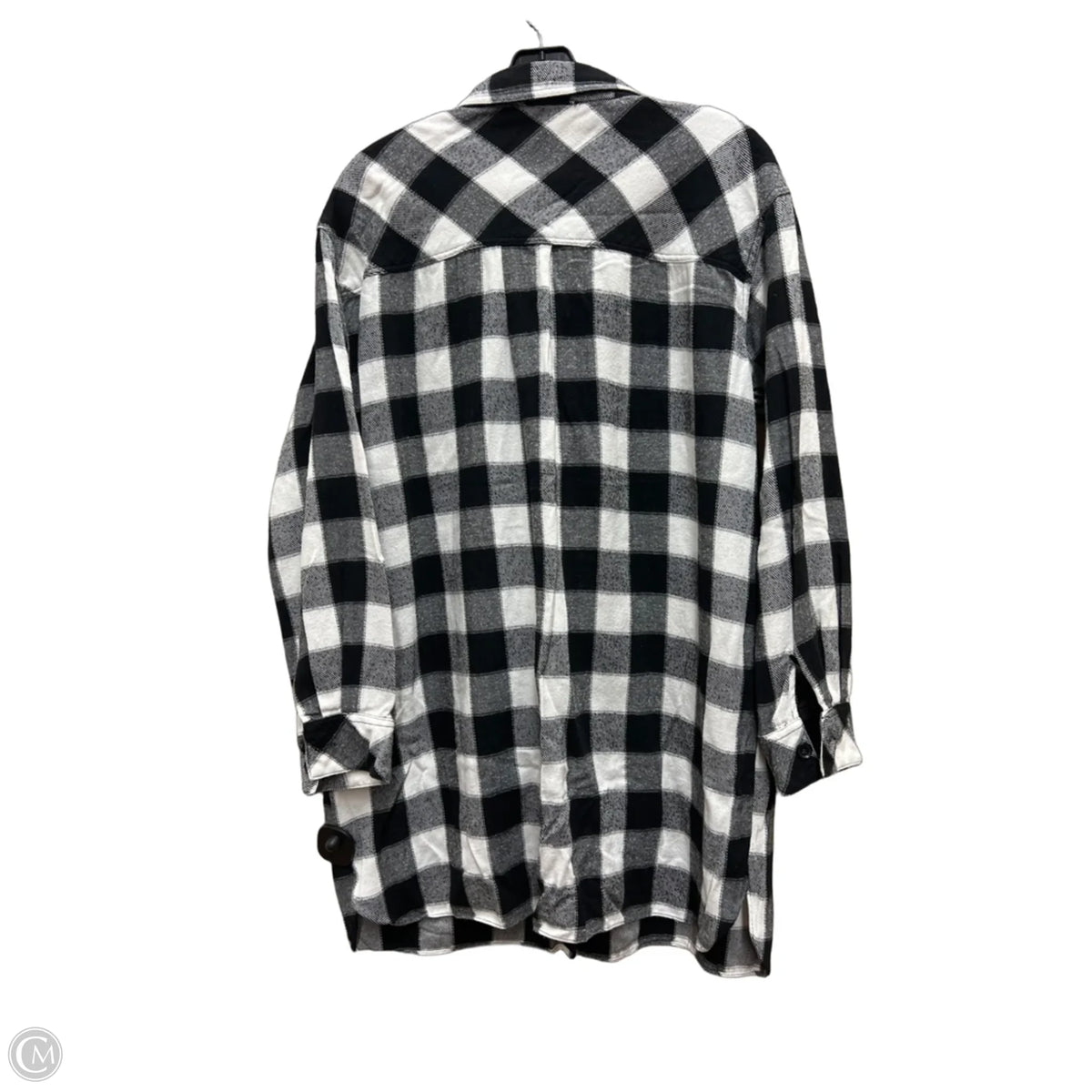 Top Long Sleeve By Ee Some In Checkered Pattern, Size: S