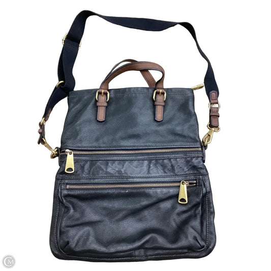 Crossbody Leather By Fossil, Size: Large