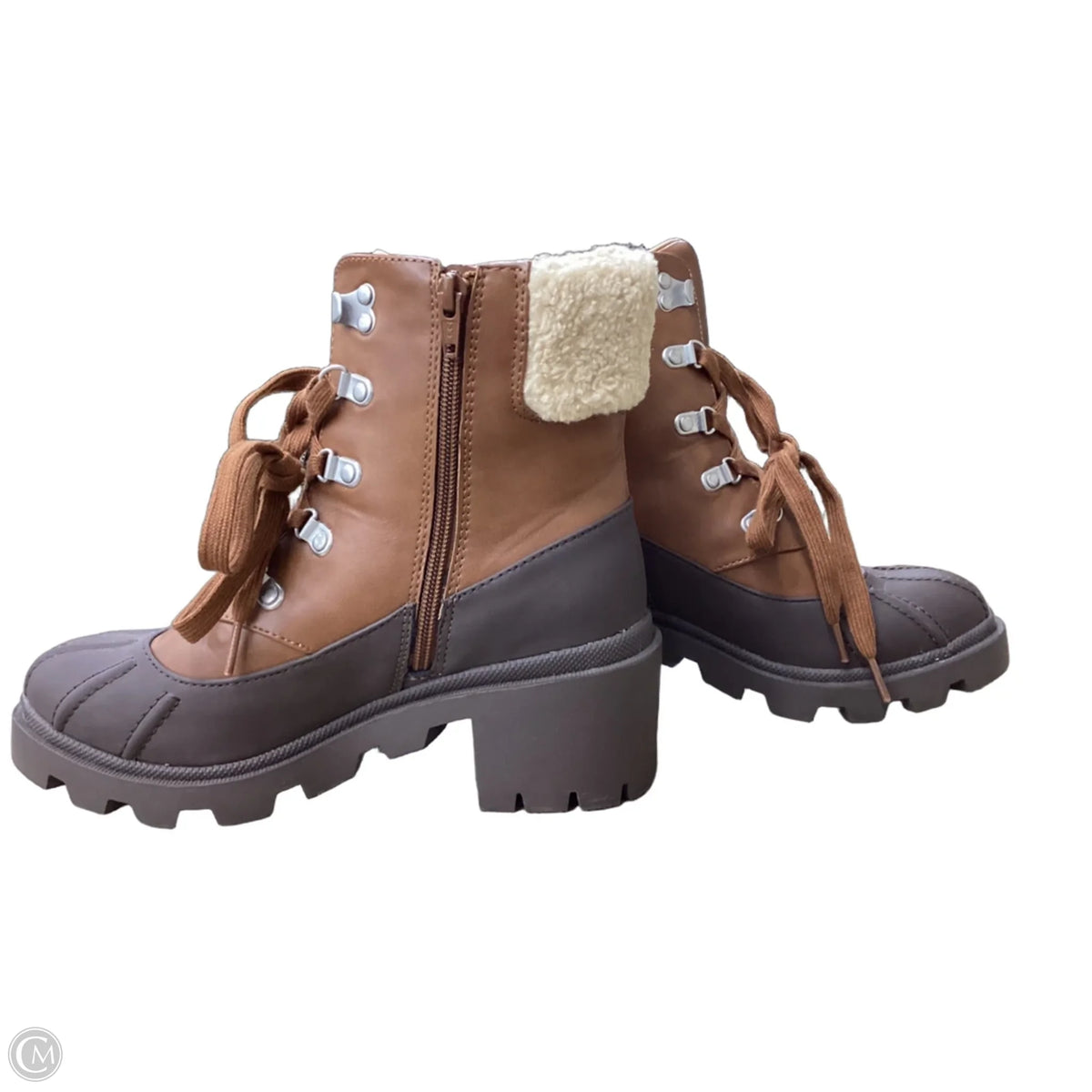 Boots Ankle Heels By Universal Thread In Brown, Size: 8