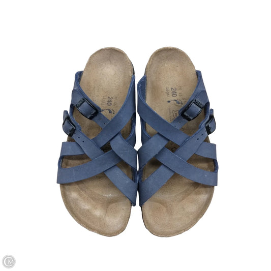 Sandals Flats By Birkenstock In Navy, Size: 6.5