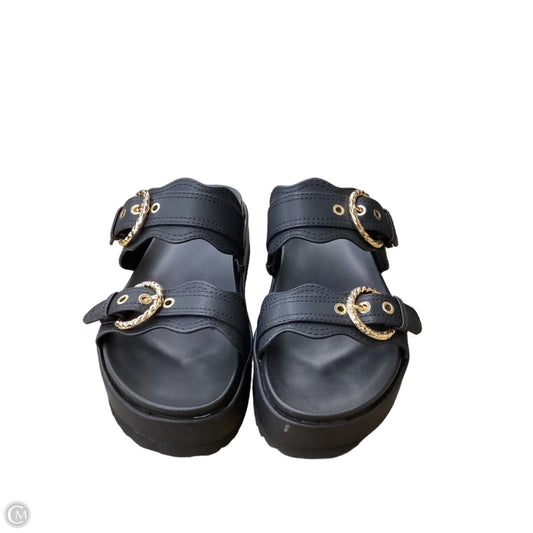 Sandals Heels Platform By Lc Lauren Conrad In Black, Size: 7