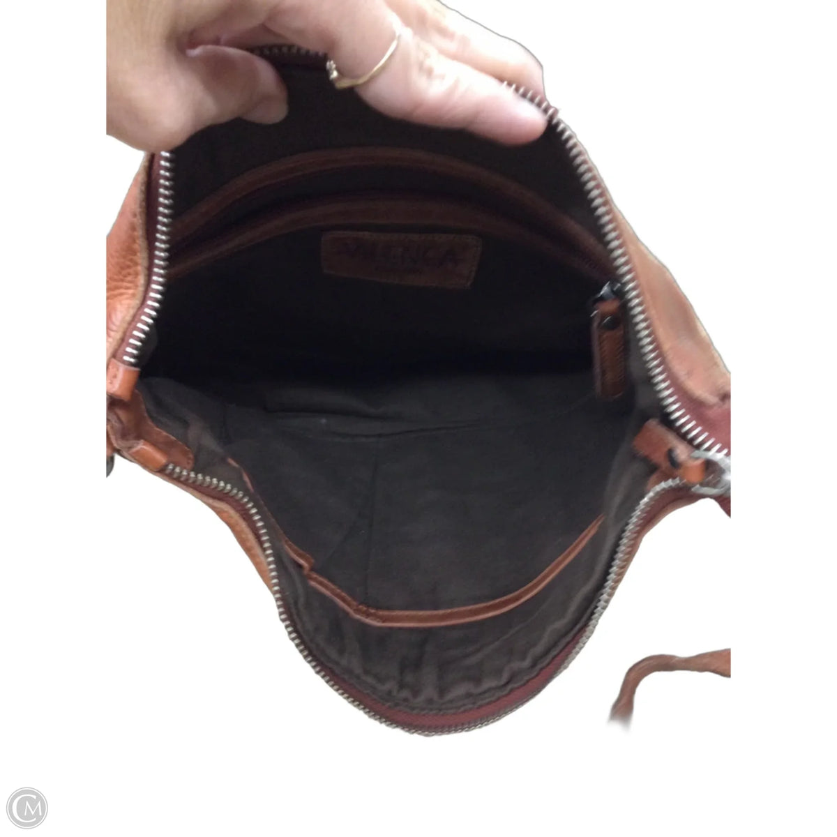 Handbag Leather By Clothes Mentor, Size: Medium