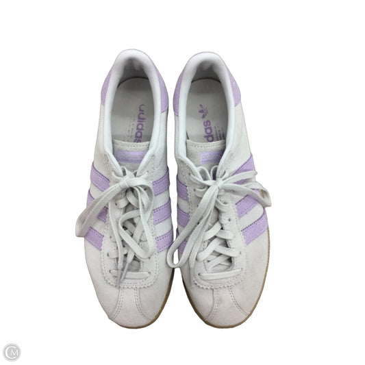 Shoes Sneakers By Adidas In Grey & Purple, Size: 8