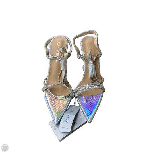 Shoes Heels Stiletto By Clothes Mentor In Silver, Size: 7