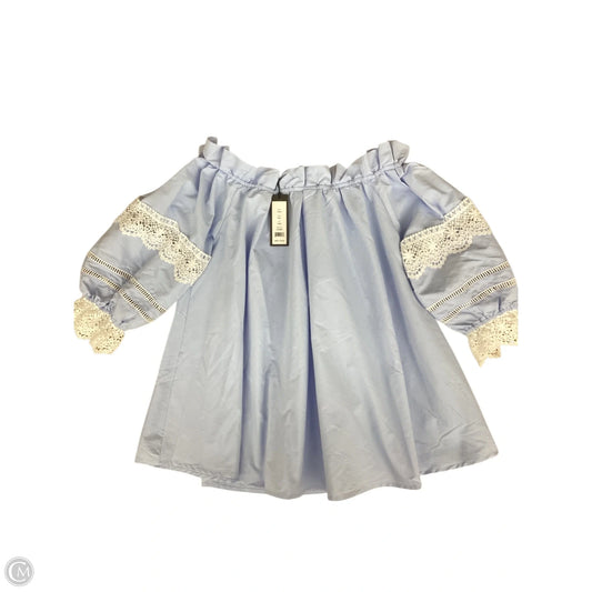 Blouse 3/4 Sleeve By Romeo And Juliet In Blue, Size: S