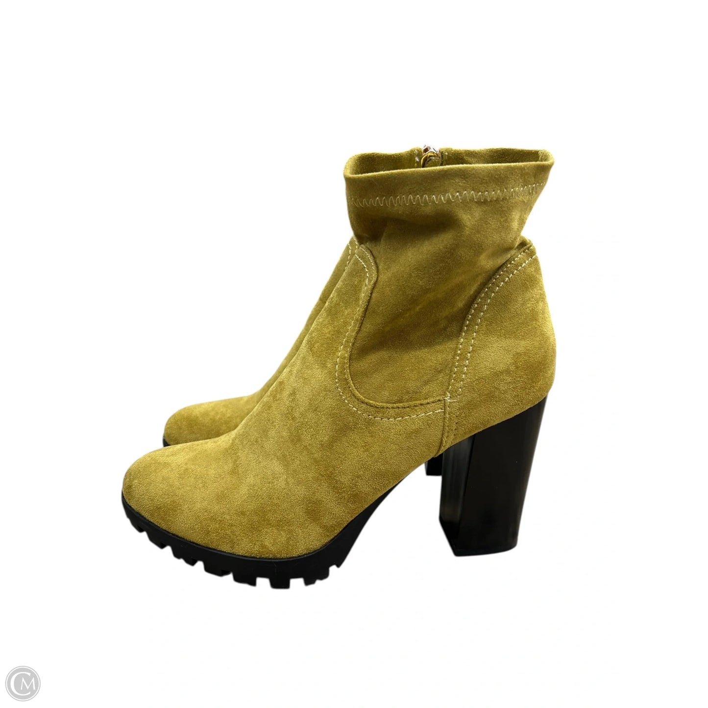 Boots Ankle Heels By Azalea Wang In Chartreuse, Size: 10