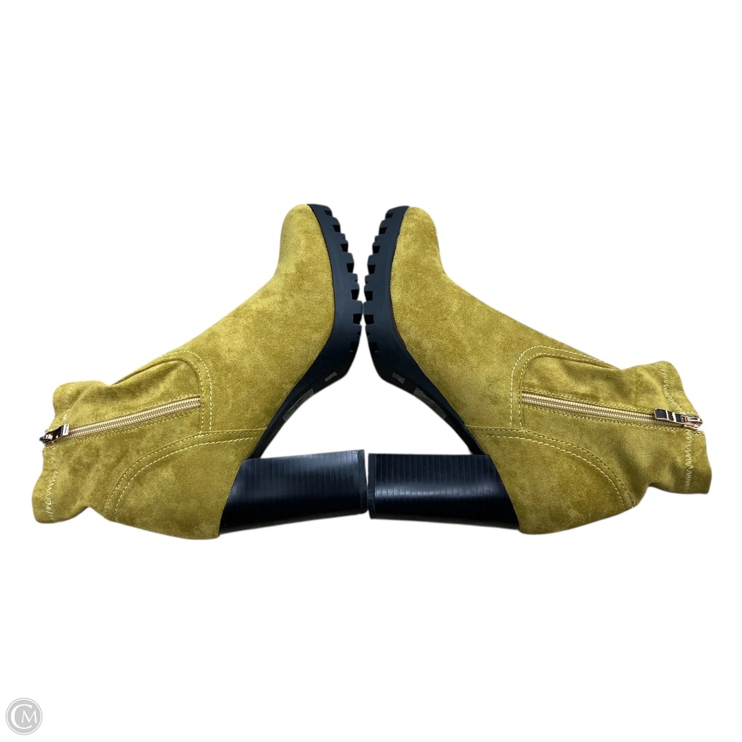 Boots Ankle Heels By Azalea Wang In Chartreuse, Size: 10