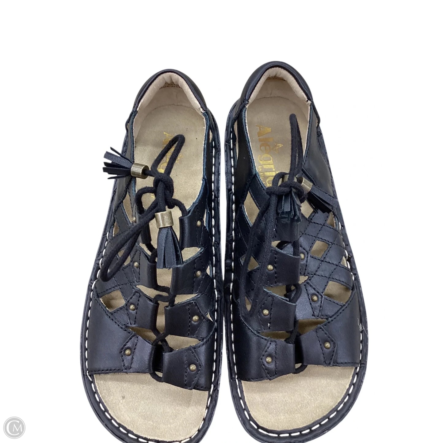 Sandals Flats By Alegria In Black, Size: 6
