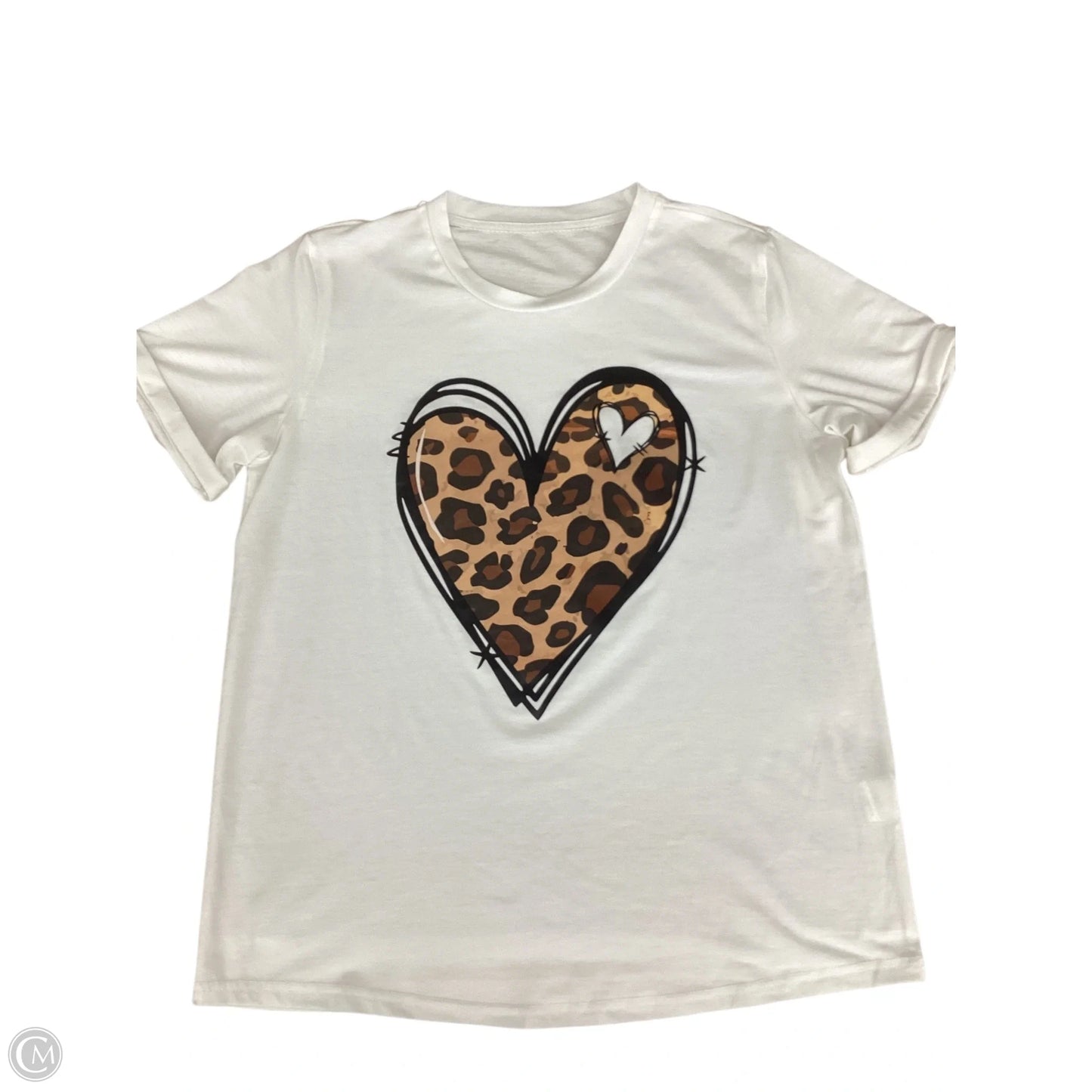Top Short Sleeve By Clothes Mentor In Animal Print, Size: M