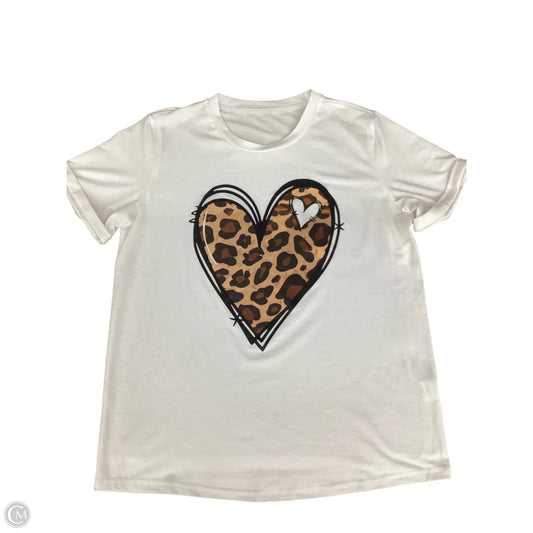 Top Short Sleeve By Clothes Mentor In Animal Print, Size: M