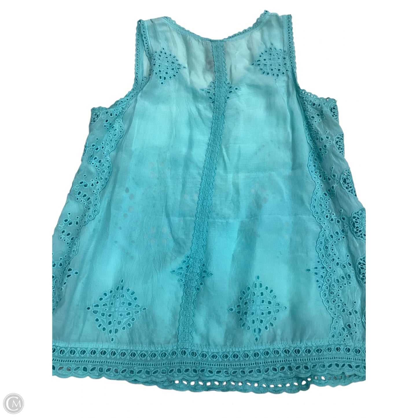 Top Sleeveless By Johnny Was In Blue, Size: M