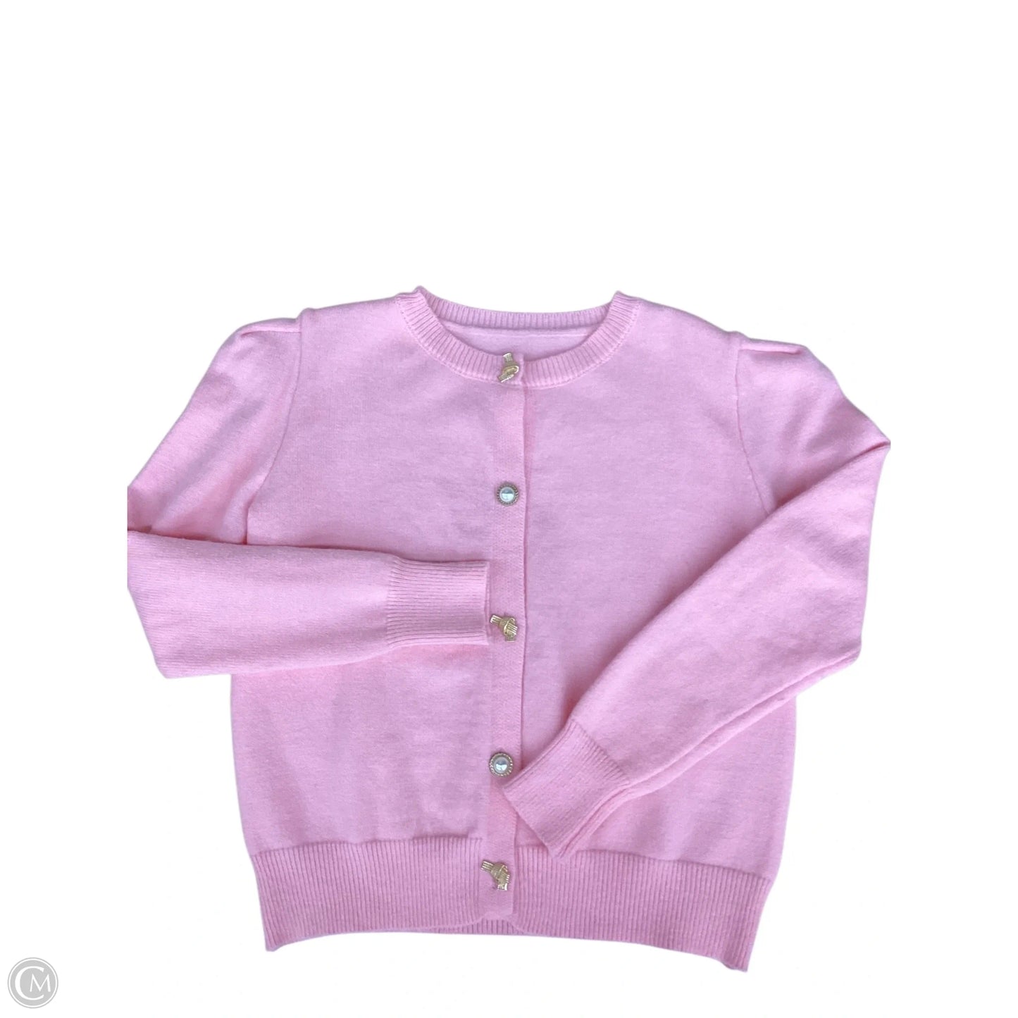 Sweater Cardigan By Clothes Mentor In Pink, Size: L
