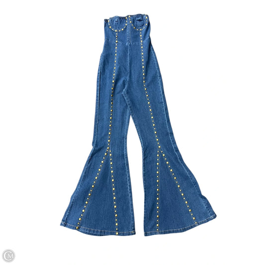 Jumpsuit By Fashion Nova In Blue Denim, Size: M