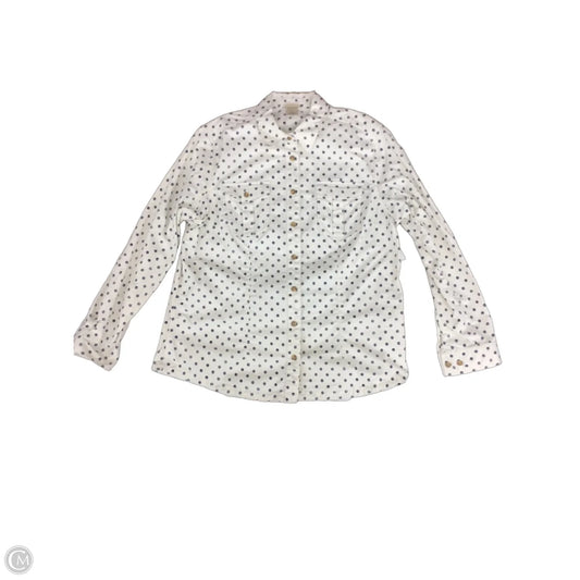 Blouse Long Sleeve By Duluth Trading In Polkadot Pattern, Size: Xl