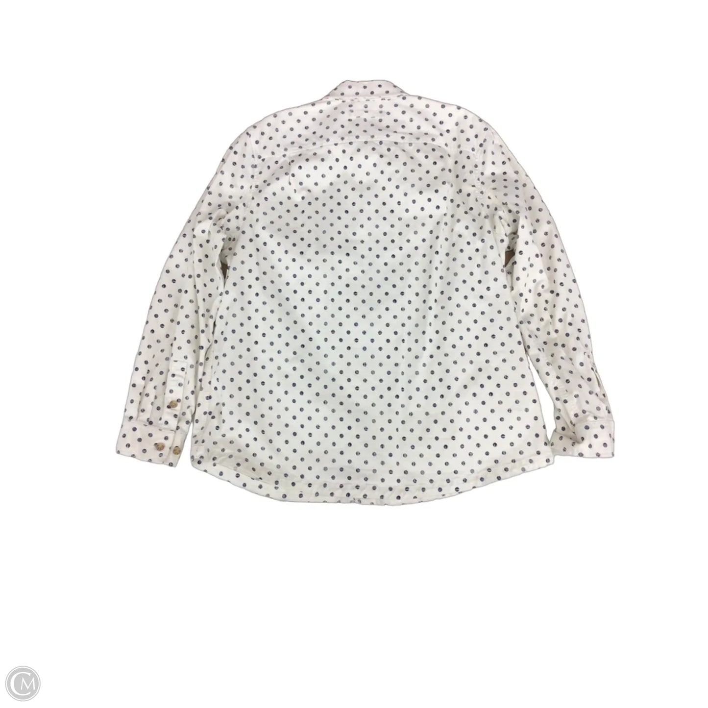 Blouse Long Sleeve By Duluth Trading In Polkadot Pattern, Size: Xl