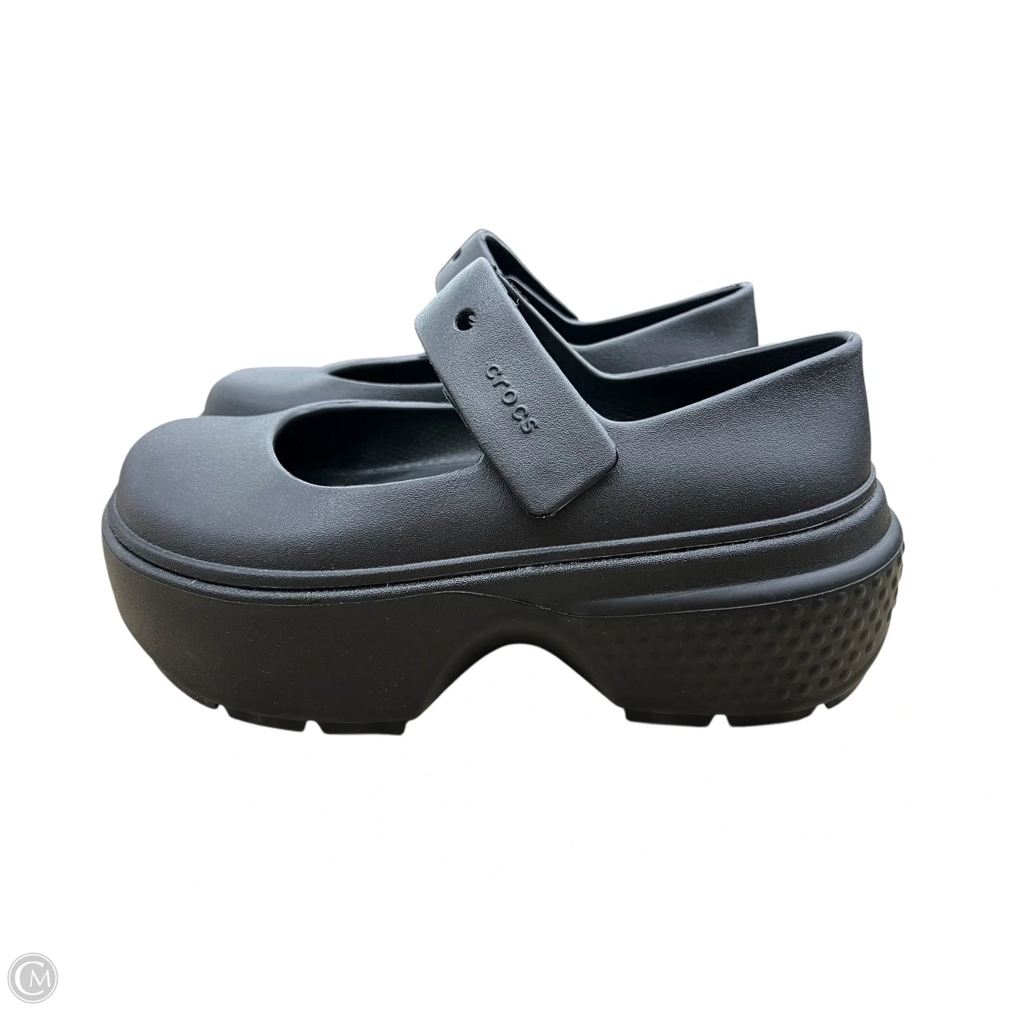 Shoes Heels Platform By Crocs In Black, Size: 9