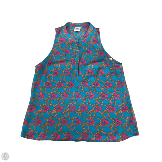 Blouse Sleeveless By Cabi In Floral Print, Size: S