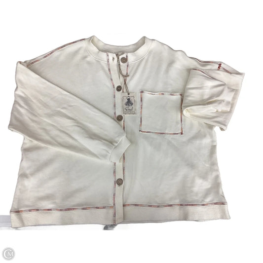 Sweater Cardigan By Easel In Cream, Size: S