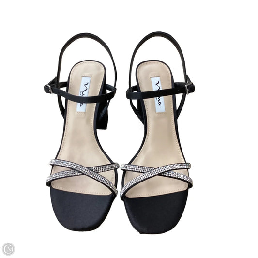 Sandals Heels Block By Nina In Black, Size: 9