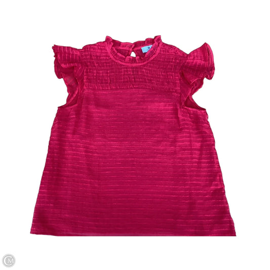 Blouse Short Sleeve By Cece In Pink, Size: S