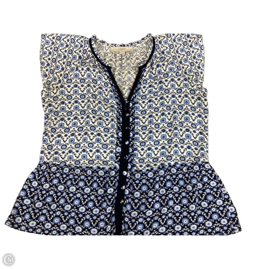 Blouse Sleeveless By Loft In Blue, Size: Xs