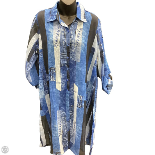 Tunic Long Sleeve By Clothes Mentor In Multi-colored, Size: L