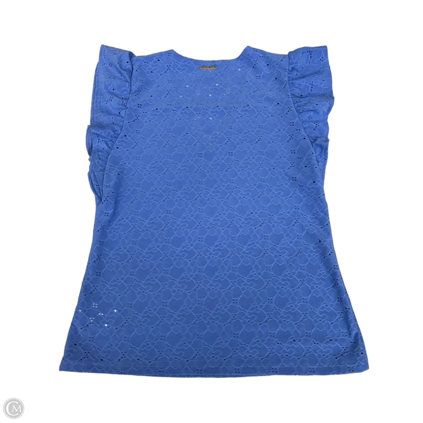 Blouse Short Sleeve By Michael By Michael Kors In Blue, Size: S