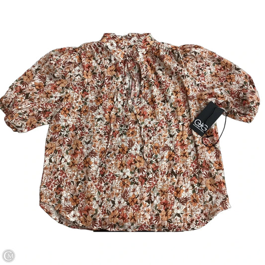 Blouse Short Sleeve By Clothes Mentor In Floral Print, Size: S
