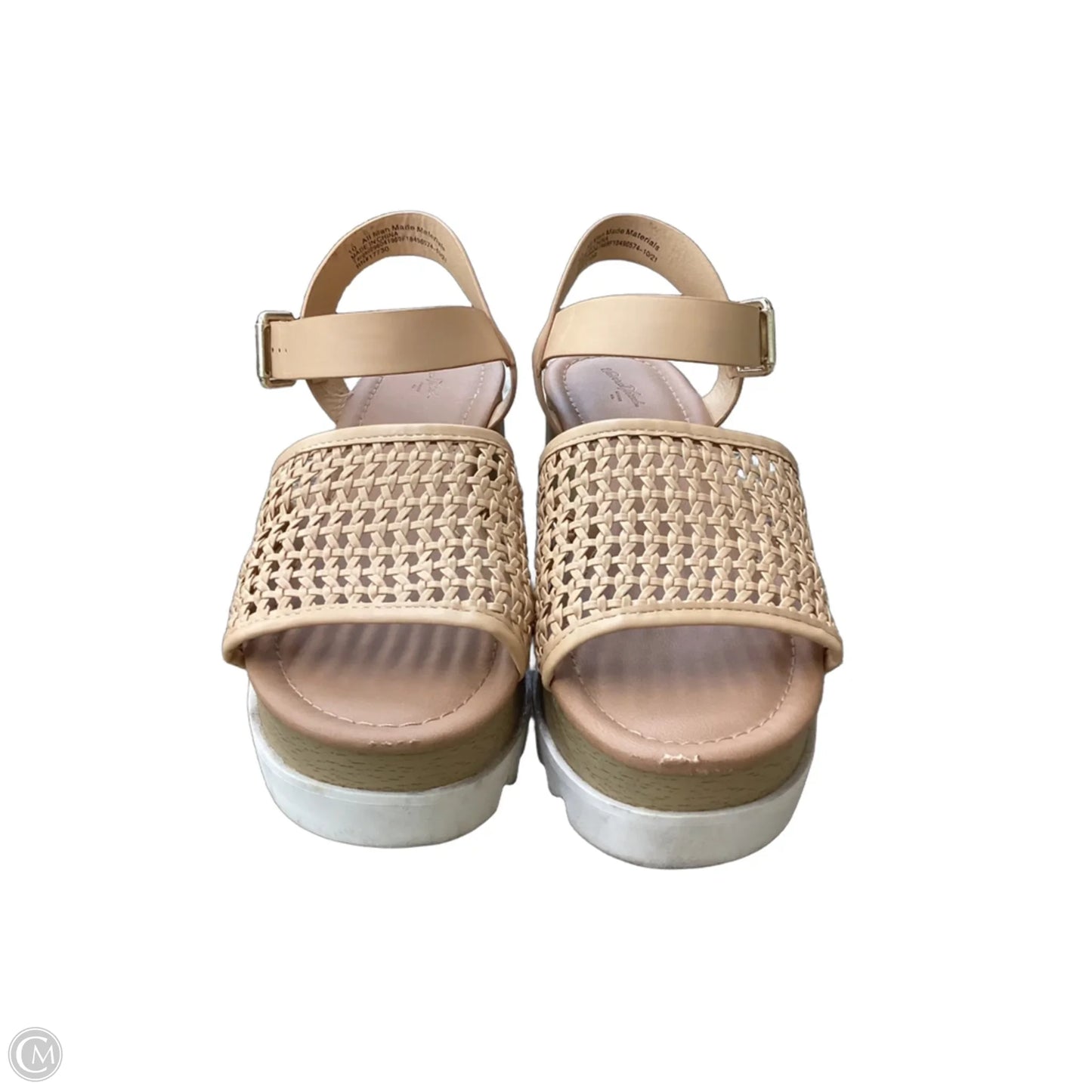Sandals Heels Wedge By Universal Thread In Tan, Size: 10