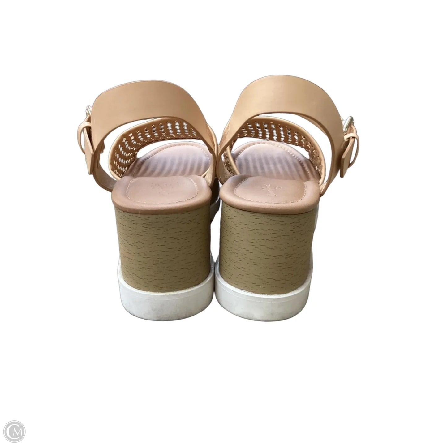 Sandals Heels Wedge By Universal Thread In Tan, Size: 10