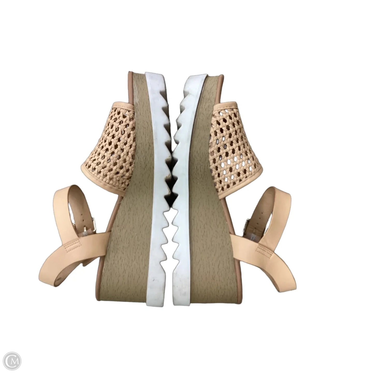 Sandals Heels Wedge By Universal Thread In Tan, Size: 10