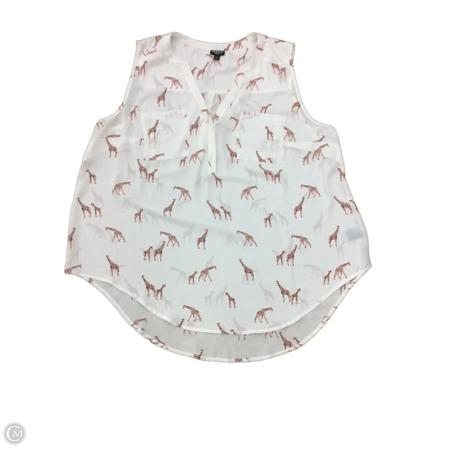 Blouse Sleeveless By Torrid In White, Size: 2x