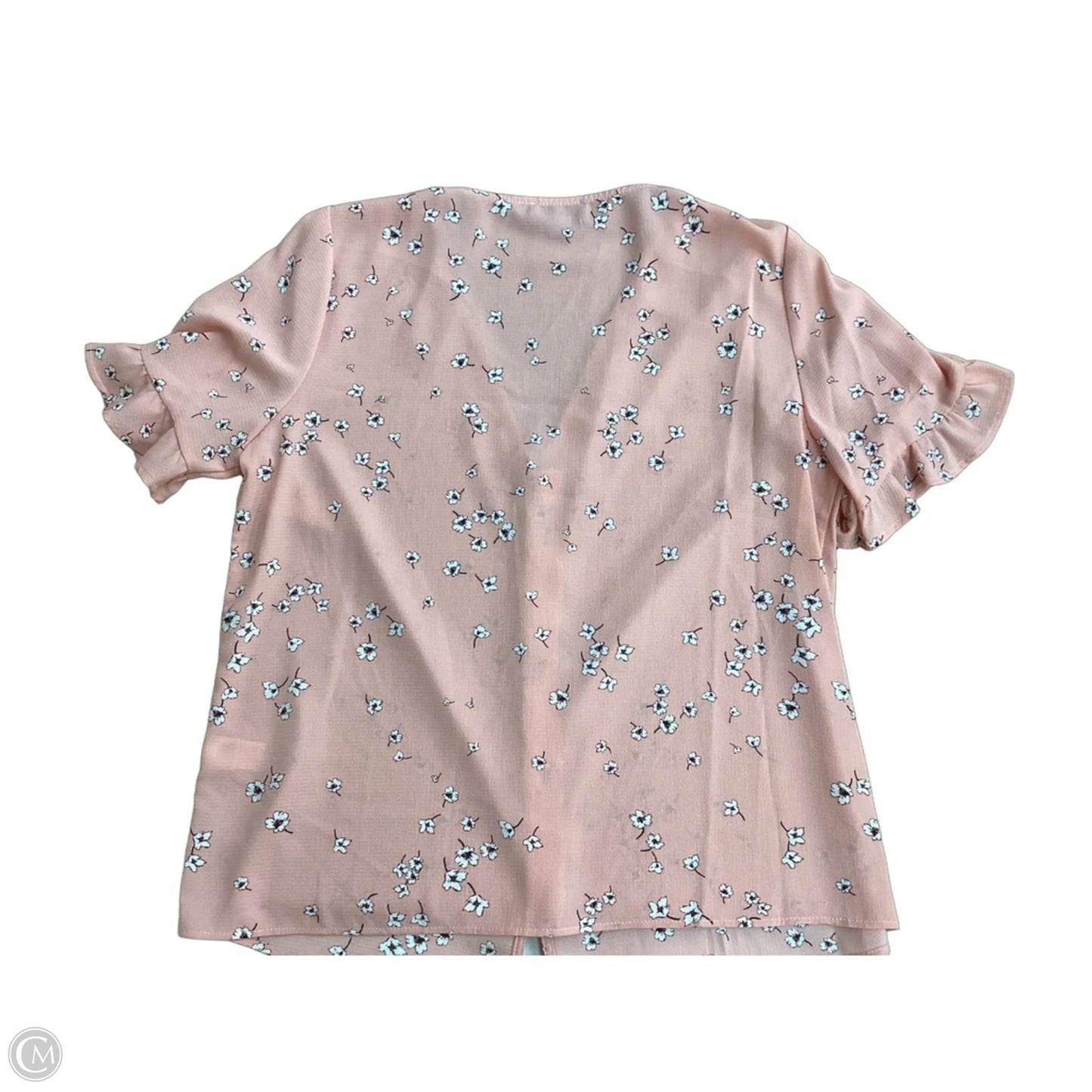 Blouse Short Sleeve By Cece In Floral Print, Size: L