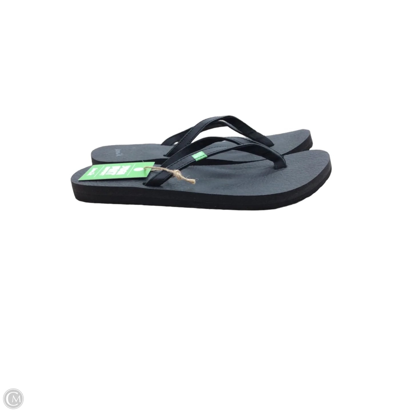 Sandals Flip Flops By Sanuk In Black, Size: 8