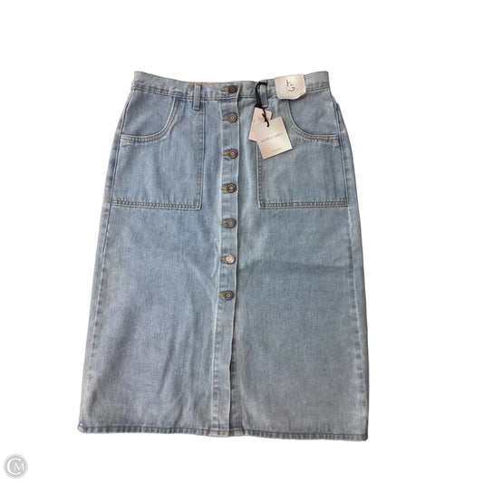 Skirt Midi By Happily Grey In Blue Denim, Size: 6
