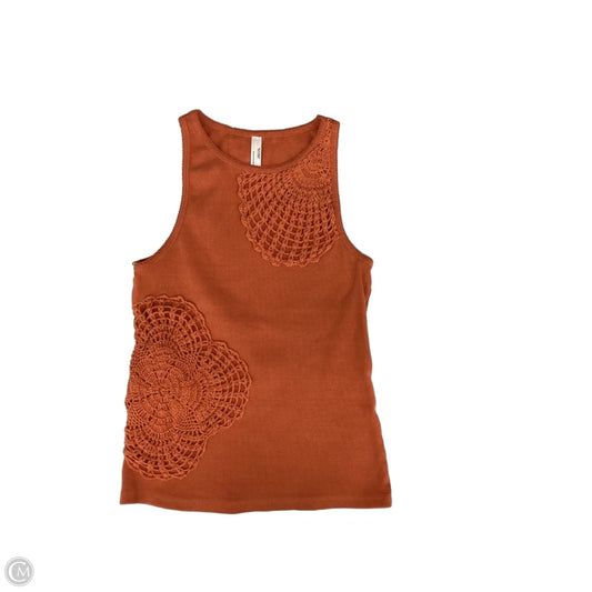 Top Sleeveless By Anthropologie In Orange, Size: S
