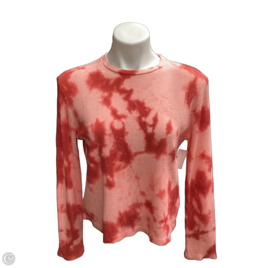 Top Long Sleeve By Topshop In Tie Dye Print, Size: S