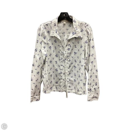 Blouse Long Sleeve By Lucky Brand In White, Size: M