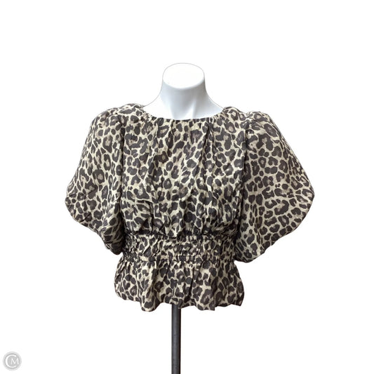 Blouse Short Sleeve By Joie In Animal Print, Size: L
