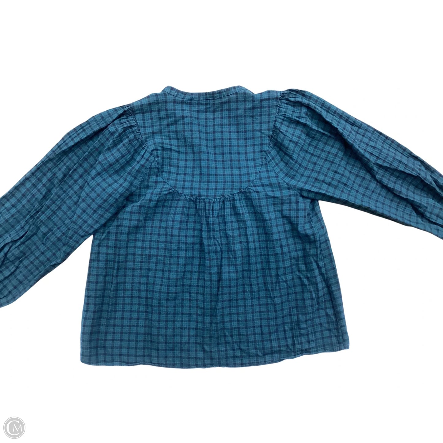 Blouse Long Sleeve By Madewell In Green, Size: Xs
