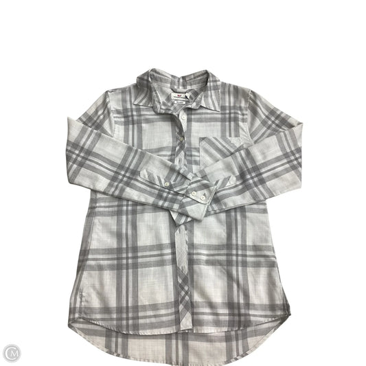 Blouse Long Sleeve By Vineyard Vines In Plaid Pattern, Size: 6