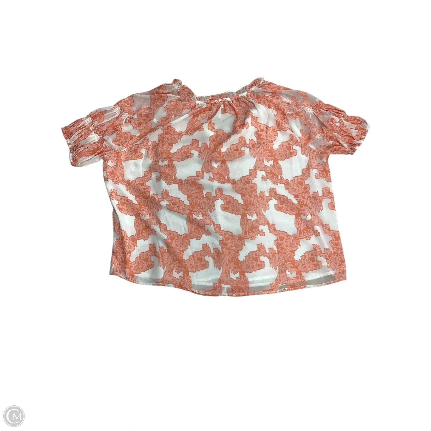Blouse Short Sleeve By Current Air In Orange, Size: L
