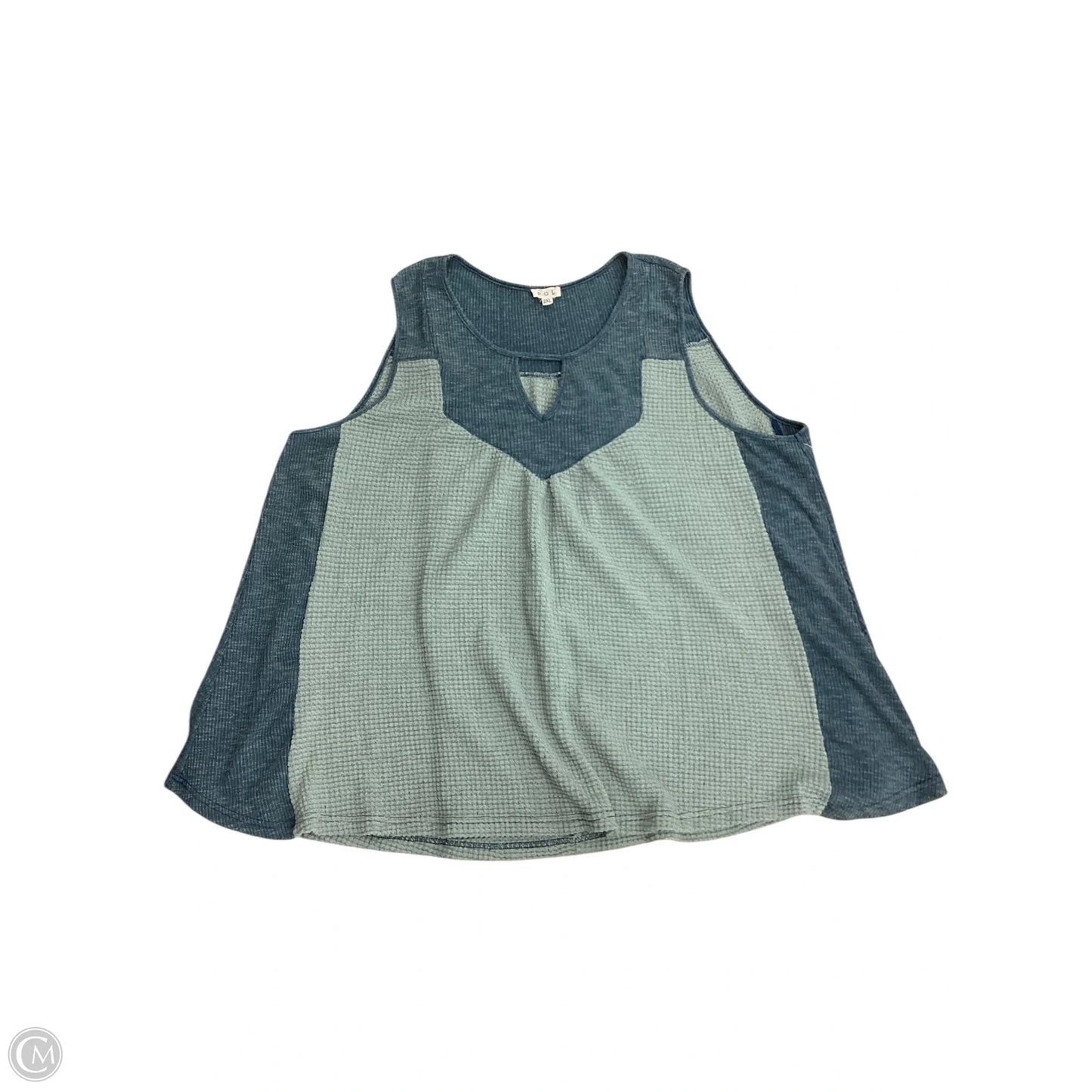 Top Sleeveless By Pol In Green, Size: 2x