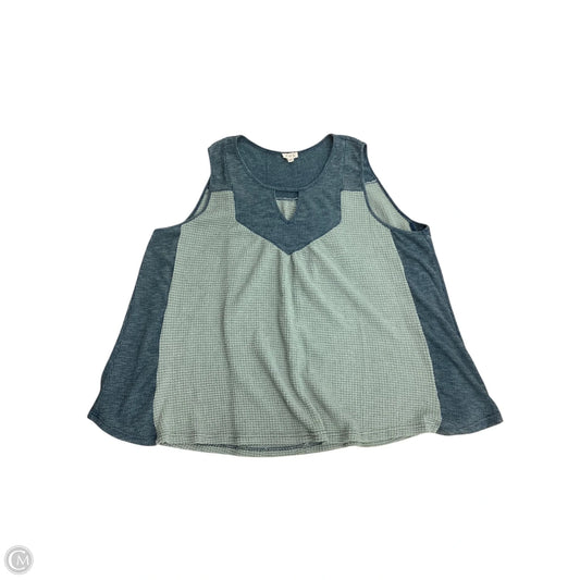 Top Sleeveless By Pol In Green, Size: 2x