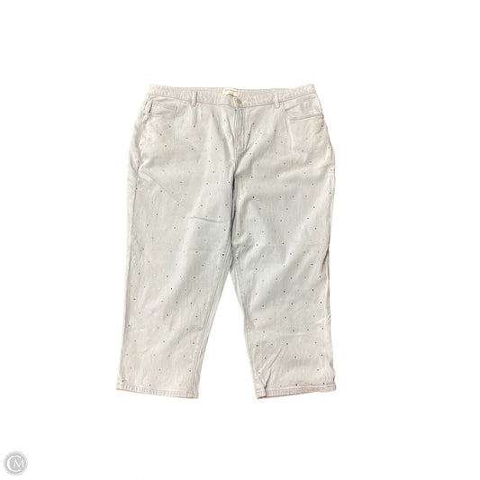 Jeans Cropped By Lane Bryant In Blue Denim, Size: 22