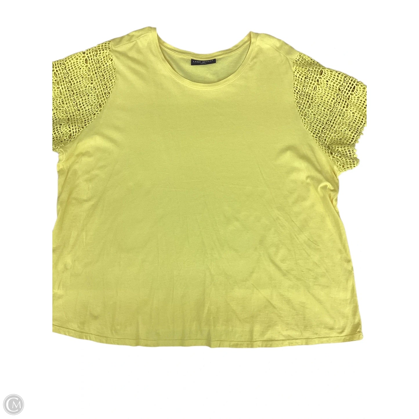 Top Short Sleeve By Lane Bryant In Yellow, Size: 22