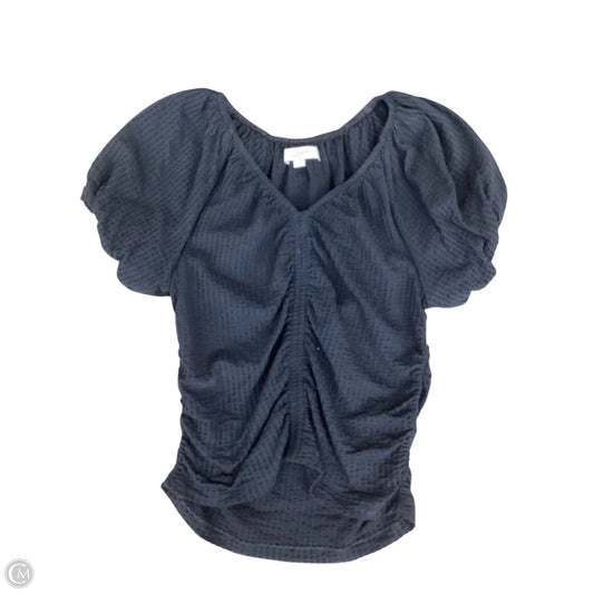 Blouse Short Sleeve By Loft In Black, Size: M