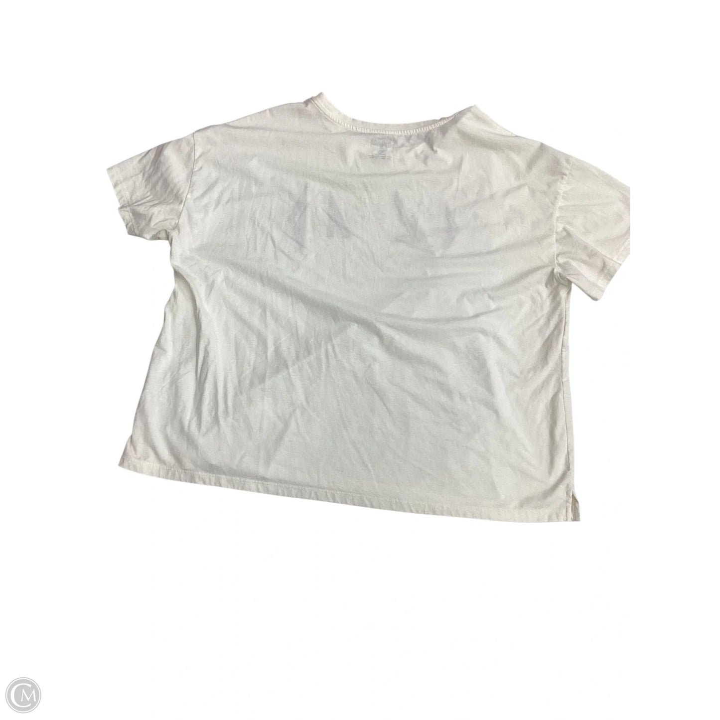 Top Short Sleeve By Clothes Mentor In Cream, Size: 2x