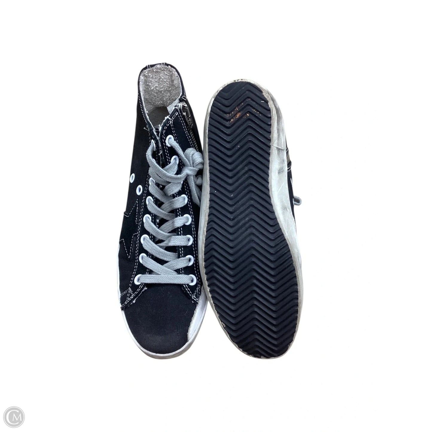 Shoes Sneakers By Golden Goose In Black White, Size: 5